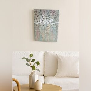 Love Wall Art Canvas – Romantic Home Décor for Bedroom or Living Room 10 x 8 in